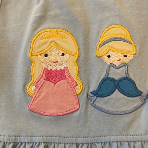 Disney Princess Rapunzel, Cinderella, Sleeping Beauty Applique Dress - sz 5 & 8 - Picture 4 of 10